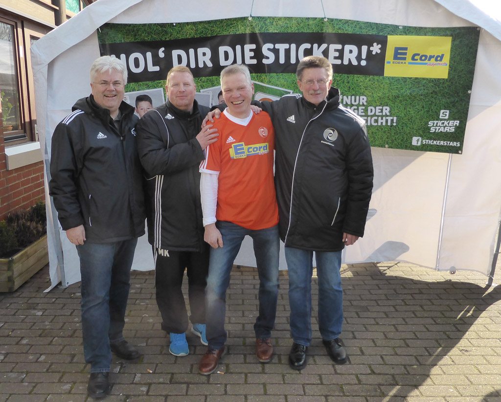 v. l. n. r. Frank Schildt, Marcus Klame, Torsten Cord und Peter Skusa. (Foto: Rainer Schmidt) SFL Kick Off Gruppe Cord 2